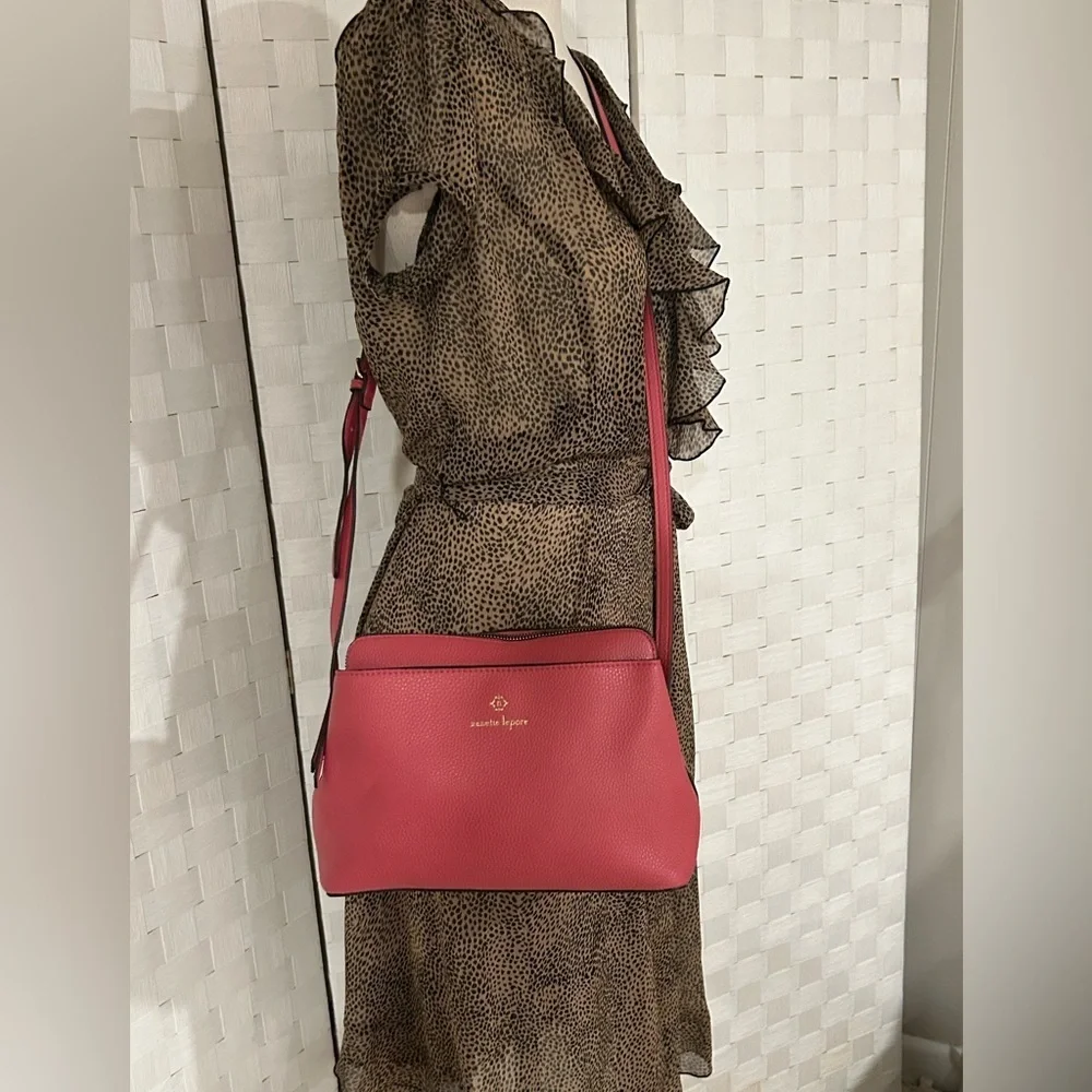 Nanette Lepore Pink Crossbody Bag Adjustable Strap - Picture 12 of 14